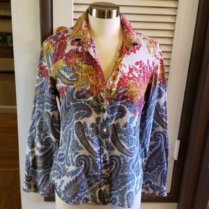 ETRO Sz 44 Long Sleeves Button Down